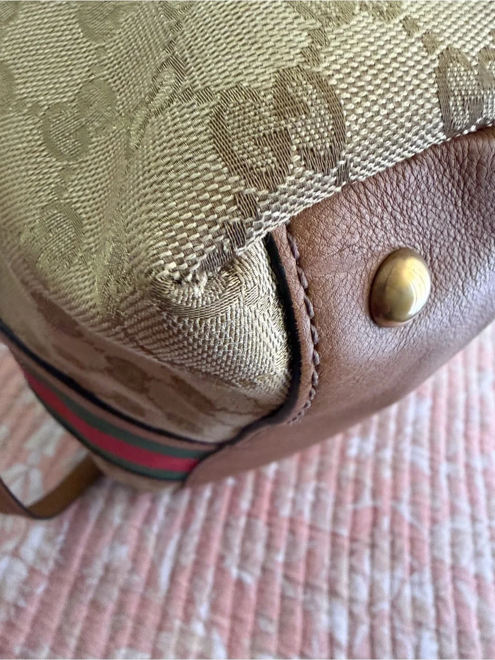 Gucci original monogram canvas large tote